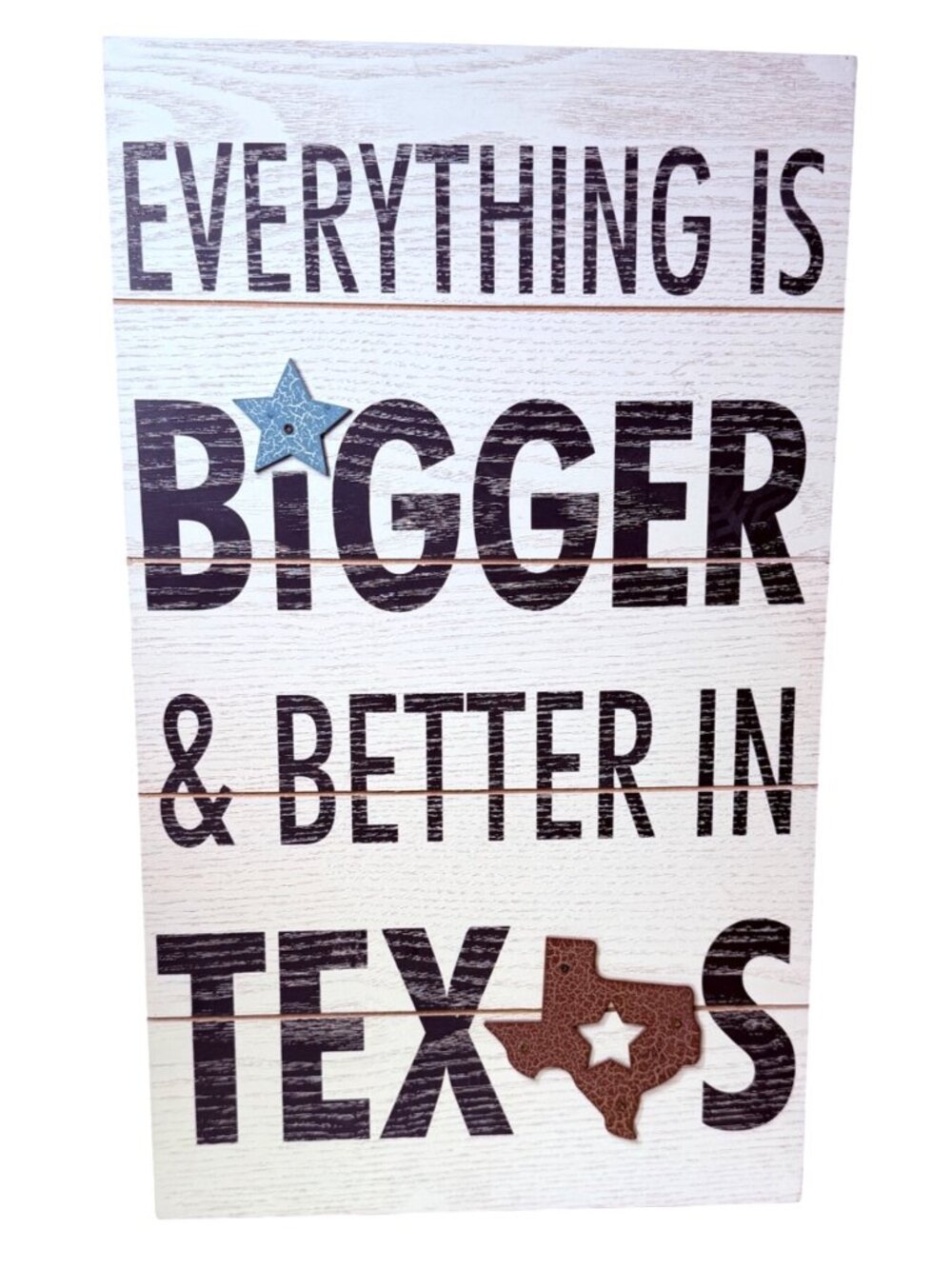 rustic wooden wall plaque features a distressed slat design with the phrase "Eve